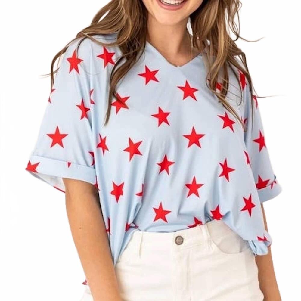 NEW GRACE + EMMA cara top in light blue